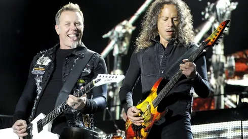 James Hetfield y Kirk Hammett en el show de Nickelsdorf, Austria.