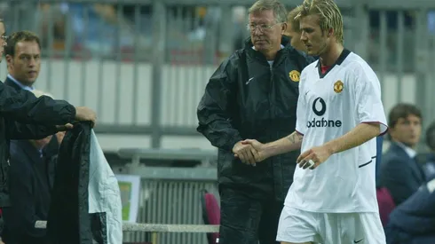 Sir Alex Ferguson junto a David Beckham