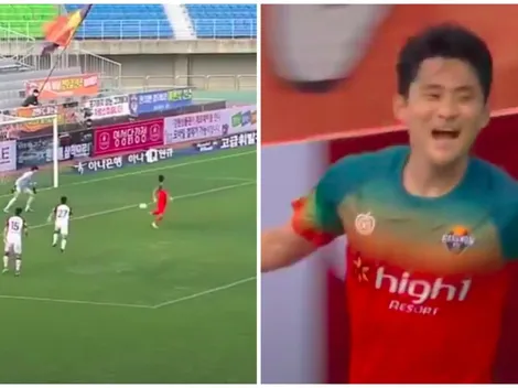 ¿Puskas? Brutal golazo de taco en el regreso del fútbol en Corea del Sur