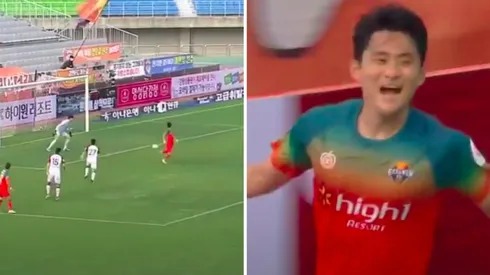 Cho Jae-Wan celebra su recontra golazo en Corea del Sur.