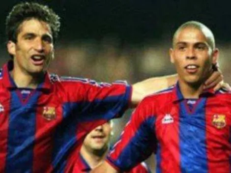 Pizzi recuerda su etapa en el Barça junto a Ronaldo
