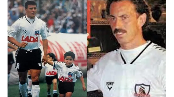 El Bichi y De Luca con la camiseta de Colo Colo.