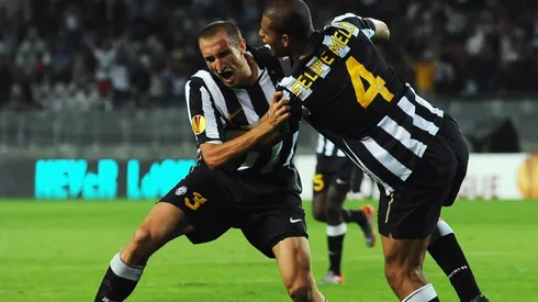 Felipe Melo y Giorgio Chiellini en la temporada 2010 en Juventus