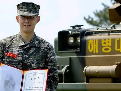 Son Heung-Min termina el servicio militar y recibe premio a la excelencia