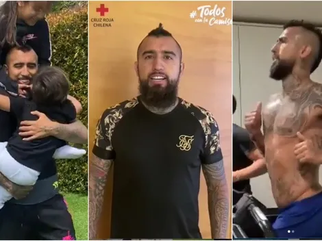 Vidal y su mejor versión en cuarentena: familiero, solidario y atlético