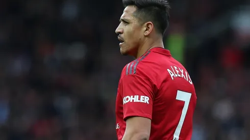 Alexis Sánchez con la mítica 7 del Manchester United