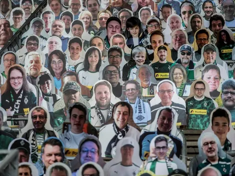 Mönchengladbach adorna el estadio con fotos de cartón de sus hinchas