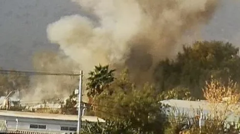Al incendio de La Pincoya (Huechuraba) han llegado varios cuerpos de Bomberos.
