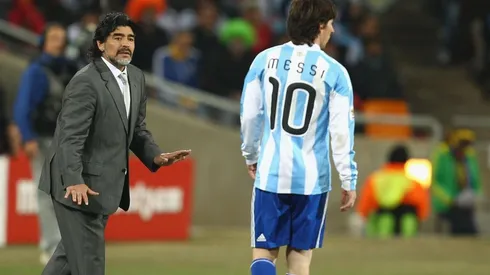 Maradona y Messi en Argentina.