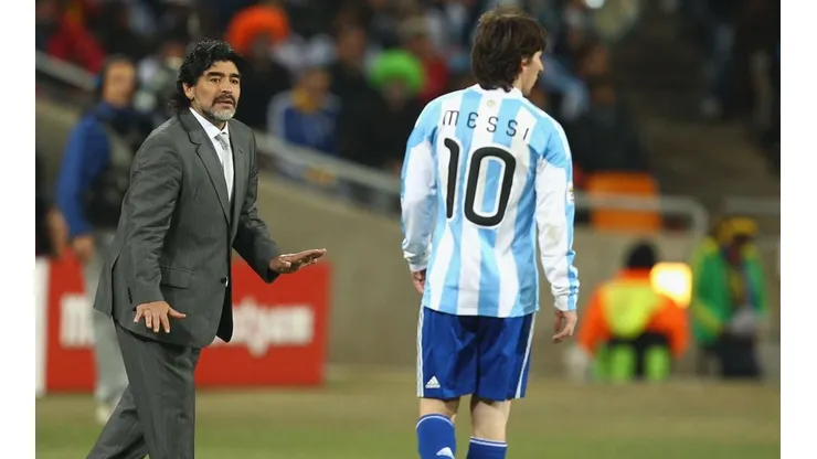 Maradona y Messi en Argentina.