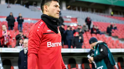 Charles Aránguiz en su última temporada en el Leverkusen