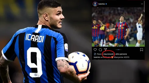 Mauro Icardi con la camiseta del Inter