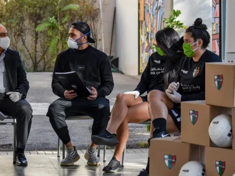 Palestino dona 500 cajas de alimentos a familias de un colegio de La Cisterna