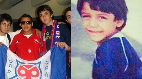 Alexis junto a un grupo de hinchas de la U