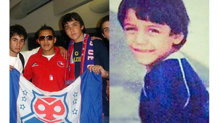 Alexis junto a un grupo de hinchas de la U
