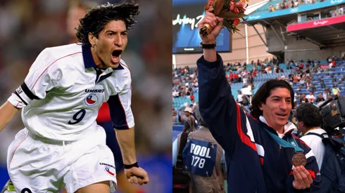 Iván Zamorano recibiendo la medalla de bronce en los Juegos Olímpicos de Sidney 2000