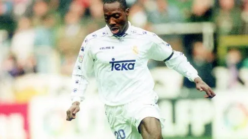 Freddy Rincón en su paso por el Real Madrid junto a Iván Zamorano