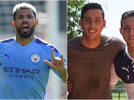 Agüero festina con la similitud de los mellizos Funes Mori