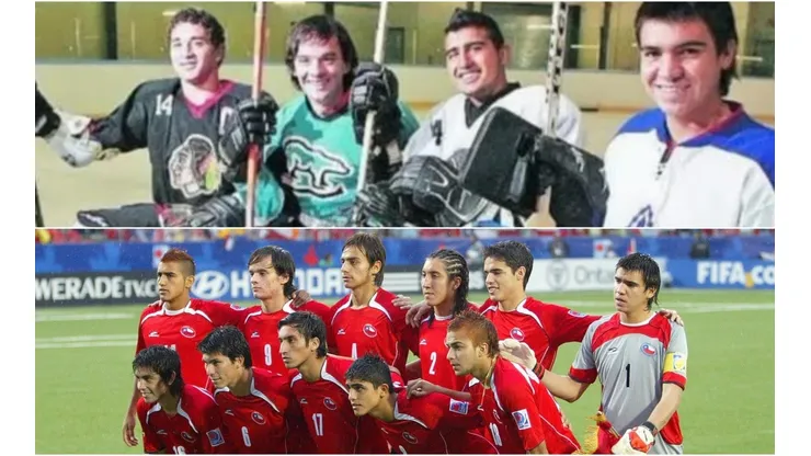 Jugadores chilenos Sub 20 jugando hockey en Canadá