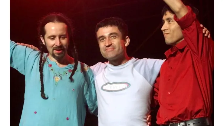 Los Prisioneros en uno de los shows realizados en el Estadio Nacional.