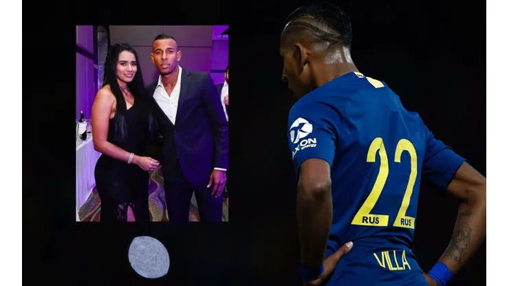 Sebastián Villa junto a su novia