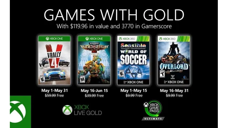 Juegos gratis de mayo en Xbox