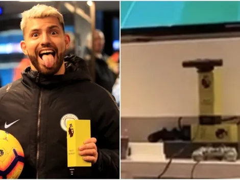 El Kun usa sus premios de la Premier League para darle altura a su cámara de la PS4