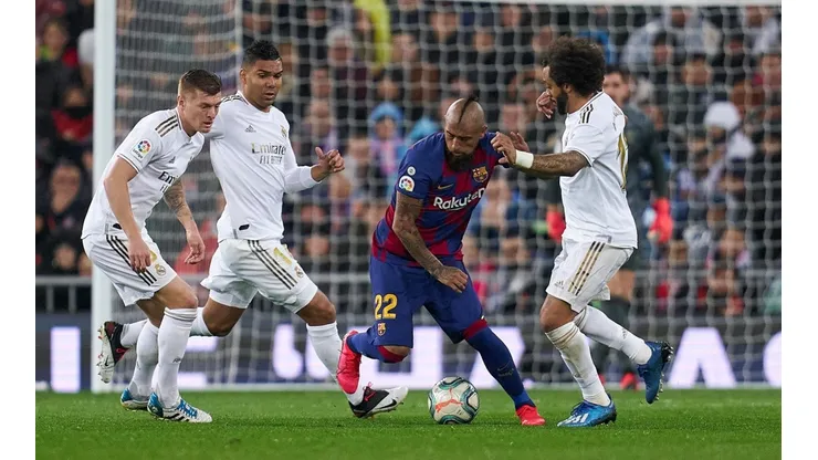 Arturo Vidal ante Real Madrid en el último clásico español