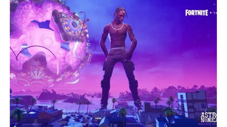 La cantidad de gente conectada para ver a Travis Scott fue astronómica.