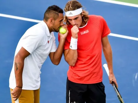 Tsitsipas le juega la broma de su vida a Kyrgios en el día de su cumpleaños