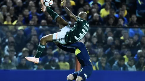 Felipe Melo ante Boca Juniors