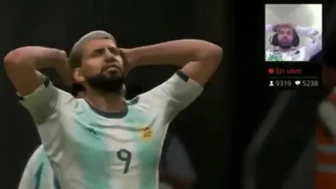 El Kun Agüero perdiéndose un gol con el Kun Agüero
