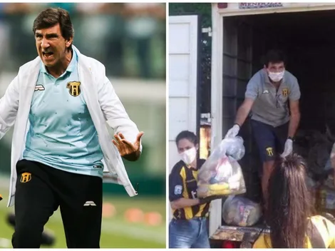 Gustavo Costas es sorprendido en plena faena solidaria en Paraguay