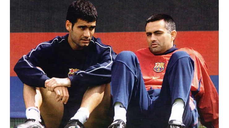 Mou junto a Guardiola en Barcelona, donde conoció a Ronaldo