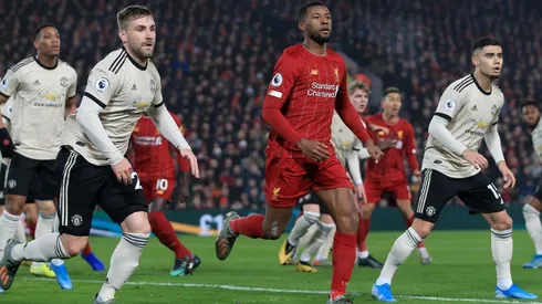 Liverpool y Manchester United en un partido de la actual temporada