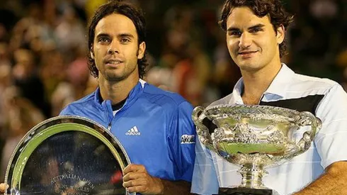 González junto a Federer en la final del Abierto de Australia 2007.