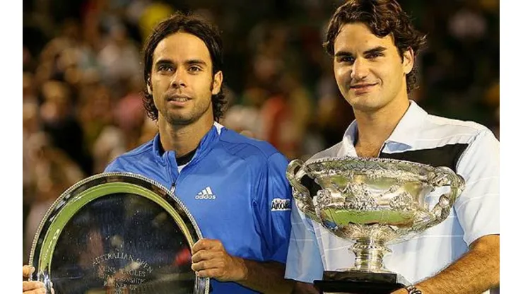 González junto a Federer en la final del Abierto de Australia 2007.