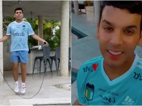 Tito El Bambino luce la camiseta de O'Higgins y suda la gota gorda