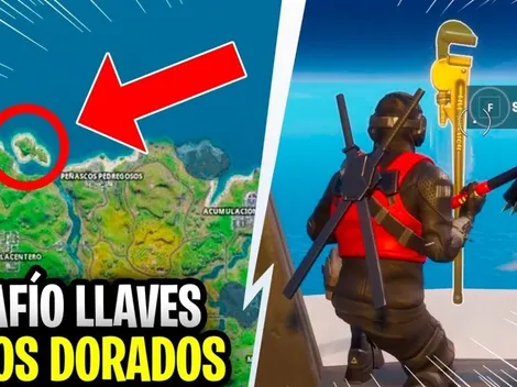 Mira la ubicación de las llaves para tubos dorados en Fortnite