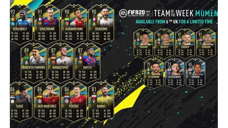 Esta es la sexta edición del TOTW Moments