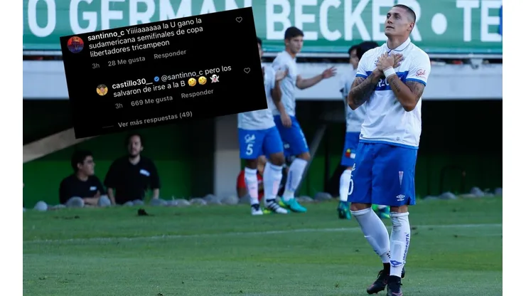 Nicolás Castillo en picada con hinchas de la U en Instagram