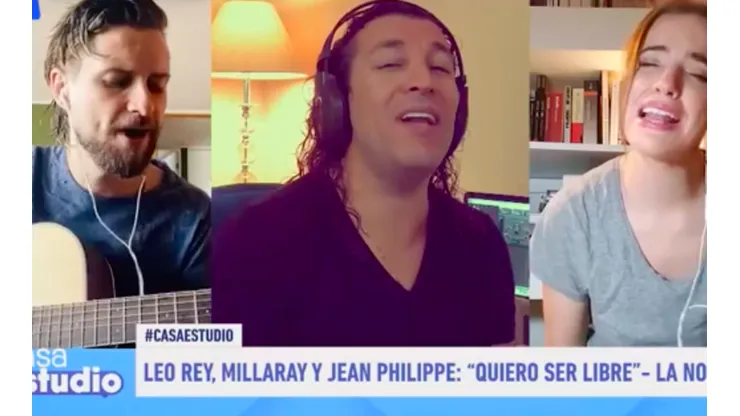 Leo Rey, Jean-Philippe y Millaray Viera lo dieron todo cantando "Quiero ser libre" en Casa Estudio