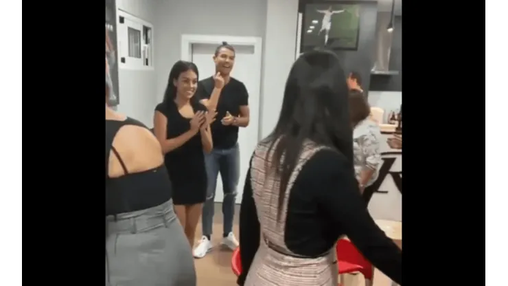 Cristiano Ronado en plena fiesta