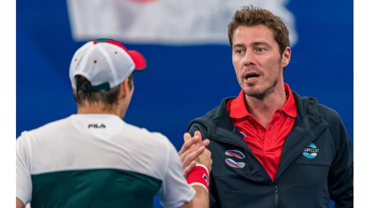 Safin como capitán del equipo ruso en la ATP Cup