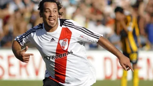 Cristián Fabbiani en la época que jugó en River Plate