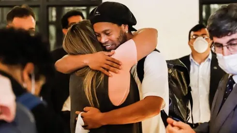 Ronaldinho el día de su liberación