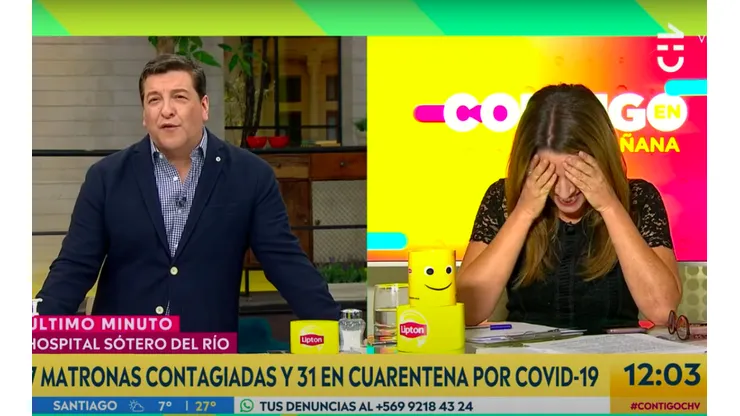Monserrat Alvarez vivió el temblor al aire, pero desde su casa.