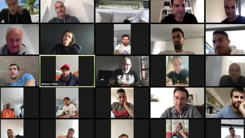 El King Arturo Vidal tomó la palabra en la teleconferencia del Barcelona