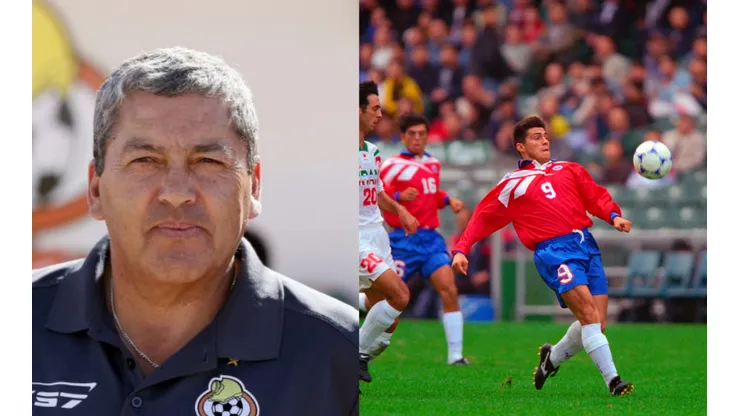 Marcelo Vega ante Irán en un amistoso de 1998