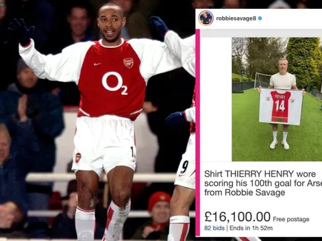 ¡17 millones de pesos por una camiseta de Henry en el Arsenal!